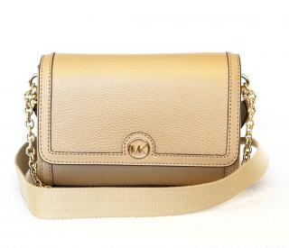 Michael Kors dámská kabelka crossbody FREYA 32T2L7FC5L CAMEL SM CNV CHN PONTE XBODY LEATHER
