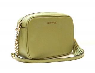 Michael Kors dámská kabelka CROSSBODY JET SET 32T8TF5M2L LIGHT SAGE MD CAMERA BAG LEATHER