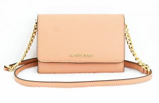 Michael Kors dámská kabelka Crossbody JET SET TRAVEL 35S0GTVC2L SUNSET ROSE MD MF PHONE XBODY LEATHER