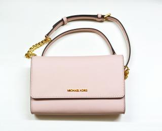 Michael Kors dámská kabelka crossbody JET SET TRAVEL 35S9GTVC3L 3IN1 WRS CLTCH XBODY POWDER BLUSH LEATHER