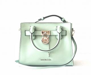 MICHAEL KORS dámská kabelka HAMILTON 35S3SHMS1L PALE JADE SM SATCHEL LEATHER