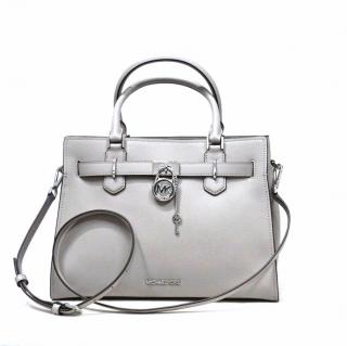 MICHAEL KORS dámská kabelka HAMILTON 35S3SHMS6L PEARL GREY MD SATCHEL LEATHER