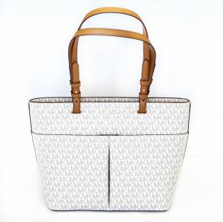 Michael Kors Kabela BEDFORD 30F2GBFT2B VANILLA/ACRN  MD TZ POCKET TOTE
