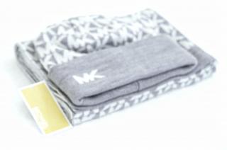 Zimní Set MICHAEL KORS - Čepice A Šála PEAR HEATHER GREY