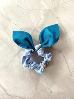 Hair scrunchie light blue/turquise (Bunny light blue/turquise)