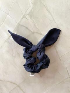 Hair scrunchie navy blue (Bunny navy blue)