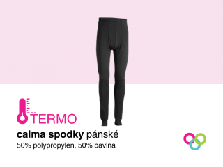 Pánské funkční spodky s dlouhou nohavicí Calma TERMO černá Barva: Černá, Velikost: XL