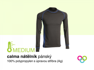 Pánské funkční tričko s dlouhým rukávem Calma MEDIUM černá Barva: Černá, Velikost: L