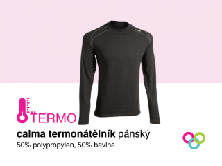Pánské funkční tričko s dlouhým rukávem Calma TERMO černá Barva: Černá, Velikost: XL