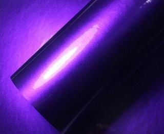 PURPUROVÁ LESKLÁ METALICKÁ FOLIE 152cm x 18m