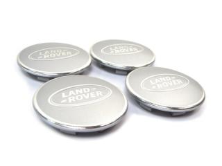 Středové pokličky LAND ROVER stříbrná/stříbrná (průměr vnější 63mm/ vnitřní 48mm) 4ks (Uvedená cena je za 4ks)