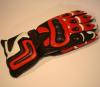 Capirelli kožené sportovní červené rukavice - Rukavice na motorku