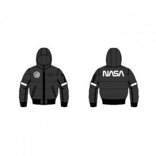 bunda Hooded Puffer FD NASA black