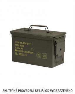 kovová muniční bedna US MEDIUM CAL.50/5.56 zelená
