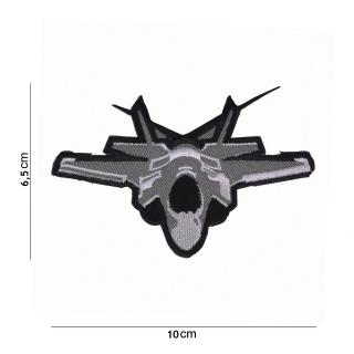 nášivka s letadlem F-35 Lightning šedočerná