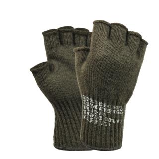 rukavice vlněné bez prstů US zelené