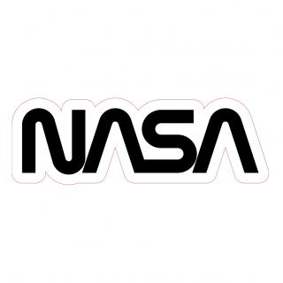 samolepka NASA worm logo 9x3cm černá