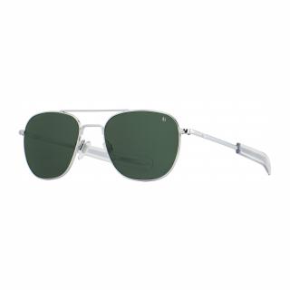 sluneční brýle Original Pilot stříbrné zelený nylon v.55