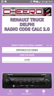 RENAULT &amp; MACK TRUCKS - DELPHI - MID206 - RADIO CODE CALC