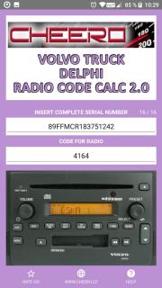 VOLVO TRUCKS - DELPHI - VR100 VR200 VR300 VR400 MID GLOBAL - RADIO CODE CALC