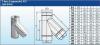 Nerezový izolovaný komín - T- kus 45°   prům. 150mm