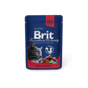 Brit CAT kapsa Beef a peas 100g