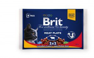 Brit CAT kapsa Meat Plate 400g (4x100g)