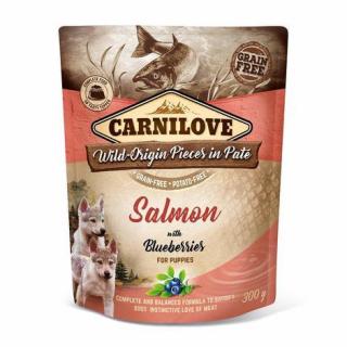 Carnilove Dog Pouch Paté Salmon &amp; Blueber Puppies 300g