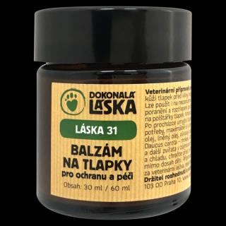 LÁSKA 31 Balzám na tlapky pro ochranu a péči - 30 ml