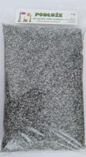 Písek akvarijní 2kg - šedý jemný
