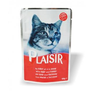 PLAISIR cat kps.hovězí+krůta 100g
