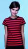 Dámské tričko Mantis Stripe - barva černá/červená