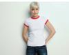 Tričko Bella Ringer - barva trička bílá + červené lemy