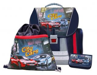 Školní batohový set Emipo CITY CARS 3-dílný