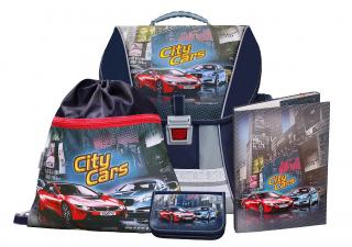 Školní batohový set Emipo CITY CARS 4-dílný