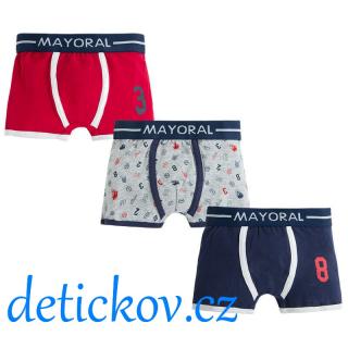 3 pack boxerky Mayoral s červenou