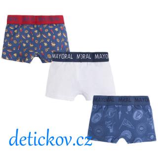 3 pack boxerky Mayoral ,, Sweet,, červeno-bílo-modré 041