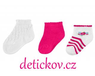 3 pack ponožek Mayoral baby girl tmavě-růžové