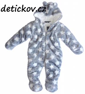 BS baby kožíšková kombinézka s hvězdami