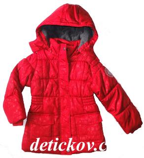 červený zimní kabátek dívčí nickel sportswear