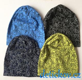 chlapecká spadlá bavlněná čepice SNOWBOARD v. 6