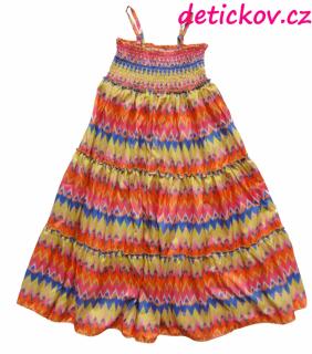Dívčí letní šaty Topo se žabičkováním ,, ETNO,, vzor