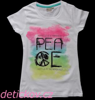 dívčí tričko BS ,, PEACE , bílé
