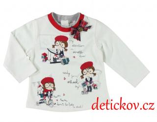 Mayoral baby girl tričko ,, Holčička s baretem ,,