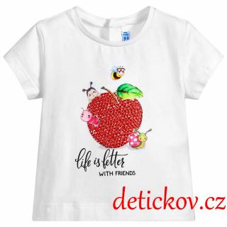 Mayoral baby girl tričko ,,Jablíčko ,, bílé 13