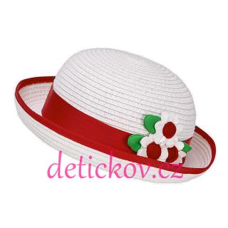 Mayoral baby klobouček s červenou mašličkou,, Kopretiny,,