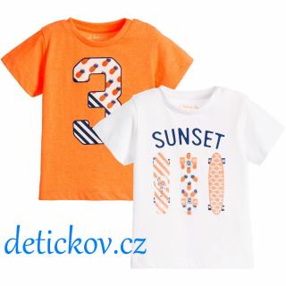 Mayoral baby set 2 ks tričko ,Sunset,, oranžové