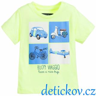 Mayoral baby tričko ,,Buon Viaggio,, zelené NEON