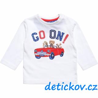 Mayoral baby tričko ,, Go on holiday,,bílé