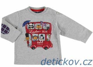 Mayoral baby tričko ,, Londýnský autobus,, šedé